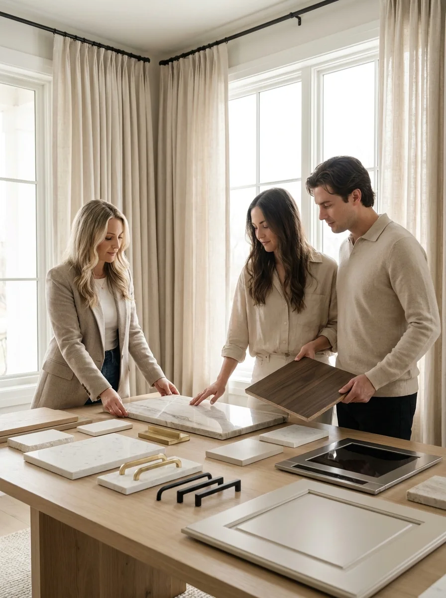Sélection des matériaux 2AIM Design — façades, plans de travail et finitions haut de gamme